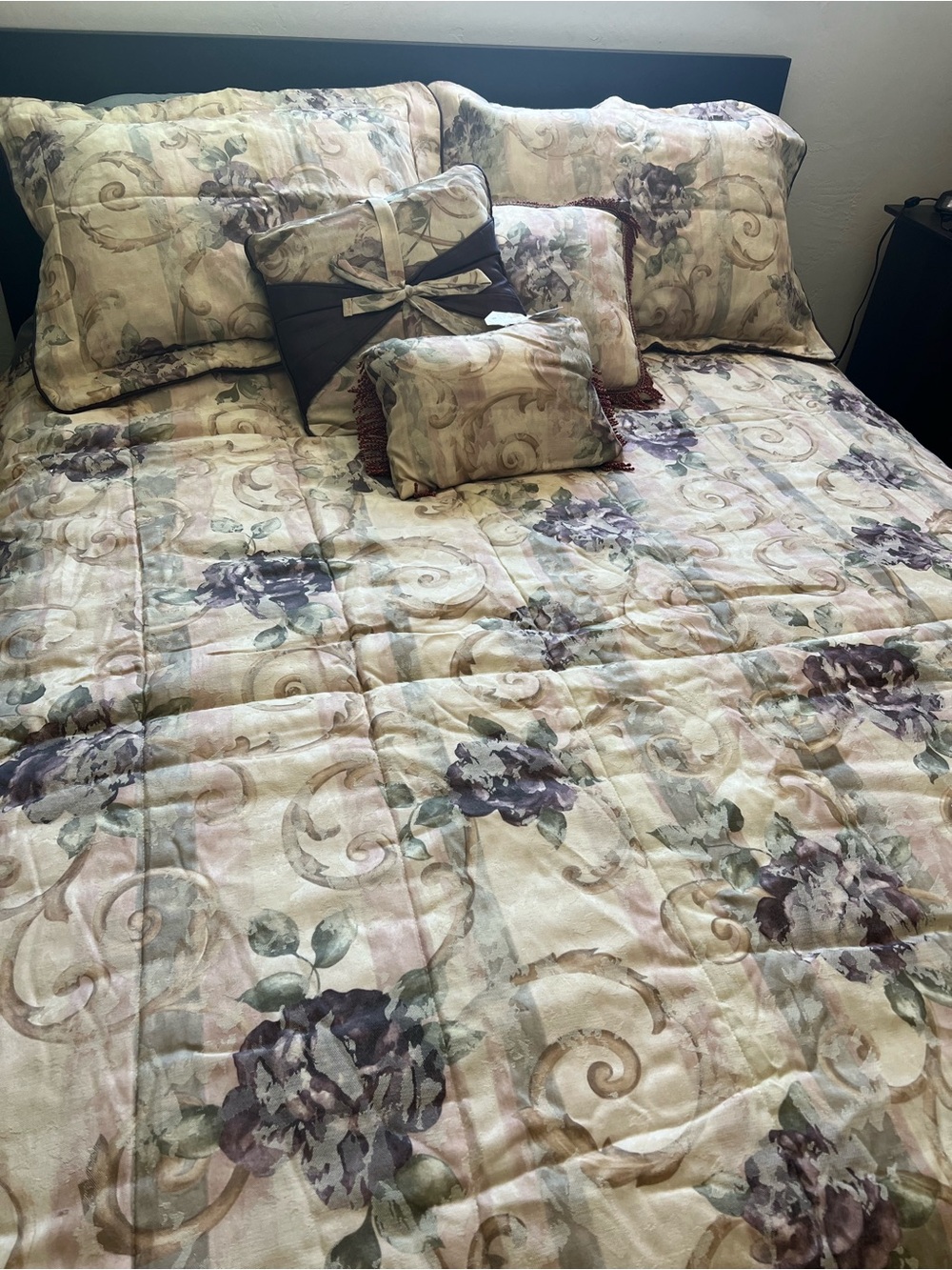 Croscill Lavender and Cream Floral Comforter Set